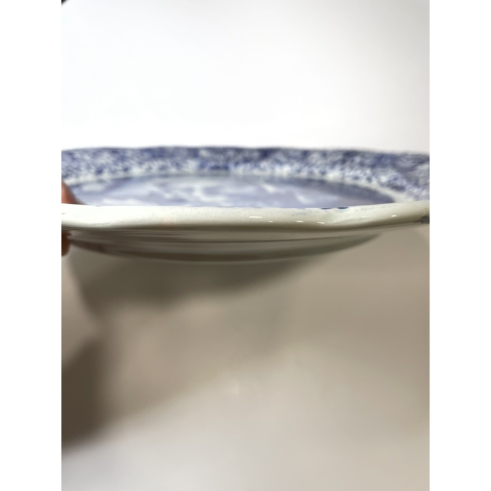 Vtg.Decorative La Louviere Boch Delft Blue Plate Woman Reading Book Wall Hanging - Picture 12 of 12
